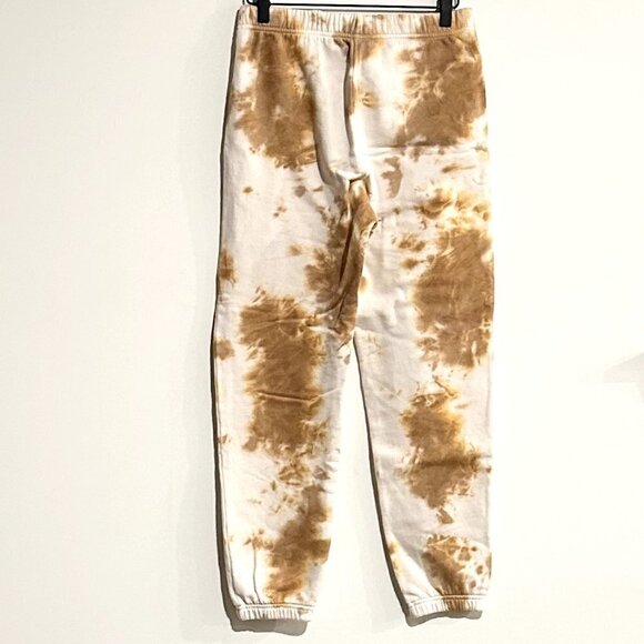 NWT MATE the Label Organic Brown/Cream Tie Dye Fleece Relaxed Pocket Sweatpants - Picture 6 of 6